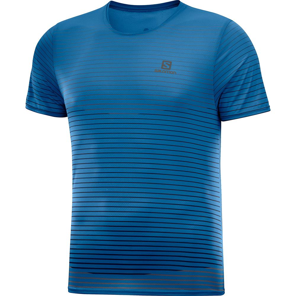 Salomon Israel SENSE M - Mens T shirts - Blue (AVDX-36740)